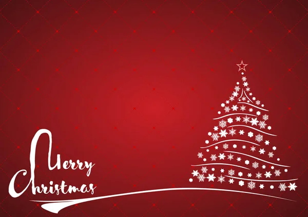 Noel Noel ağacı, vektör çizim ile arka plan. Neşeli Noel yazı