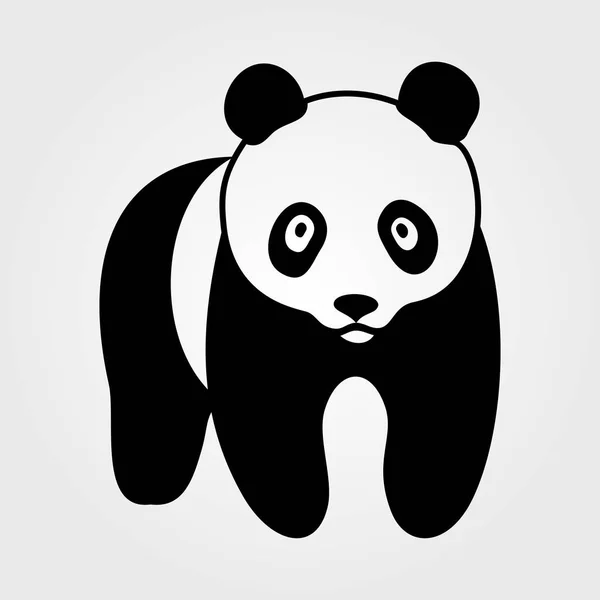 Panda ikona na bílém pozadí — Stockový vektor