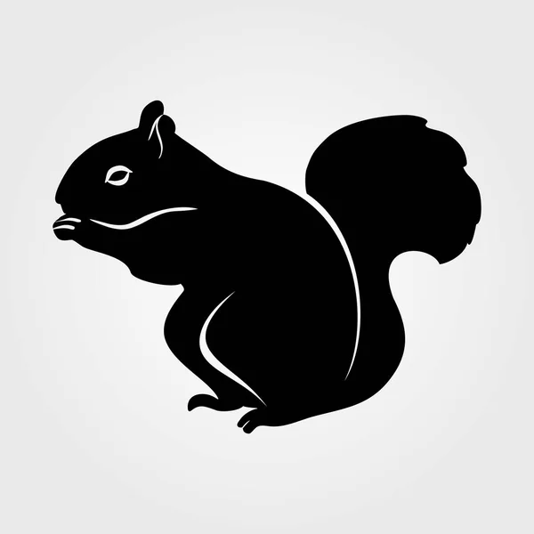 Ícone de esquilo em um fundo branco — Vetor de Stock