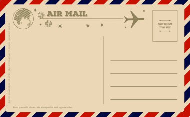 Vintage kartpostal. vektör çizim