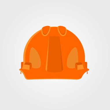 Turuncu kask. Düz stil tasarım