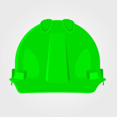 Yeşil baret. Düz stil tasarım