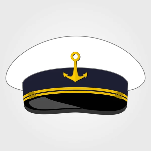 Captain Cap. Flat style design — Stock Vector