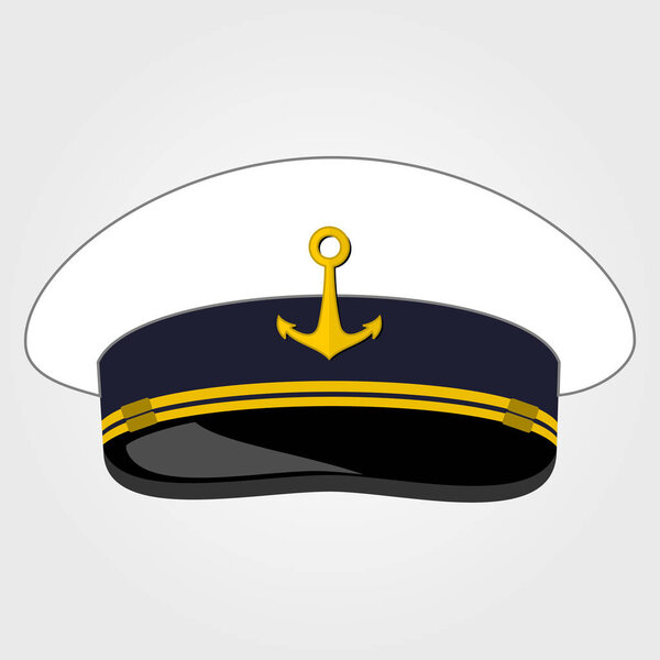 Captain Cap. Flat style design