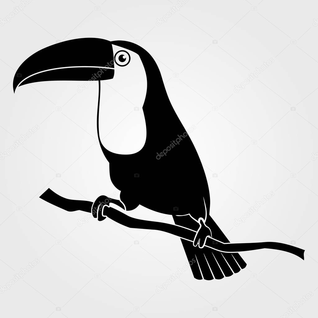 Toucan icon on a white background