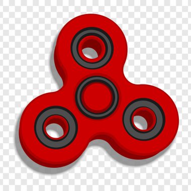 El spinner düz vektör çizim. Oyuncak, stres kıpır. Saydam arka plan üzerinde izole.