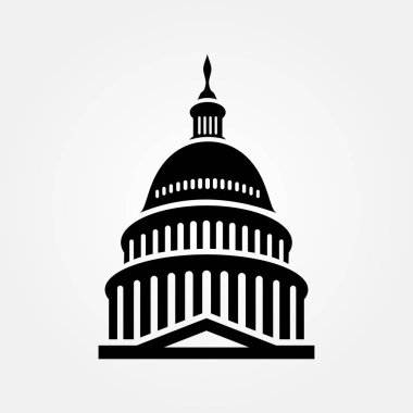 ABD Capitol Binası simgesi. Vektör çizim