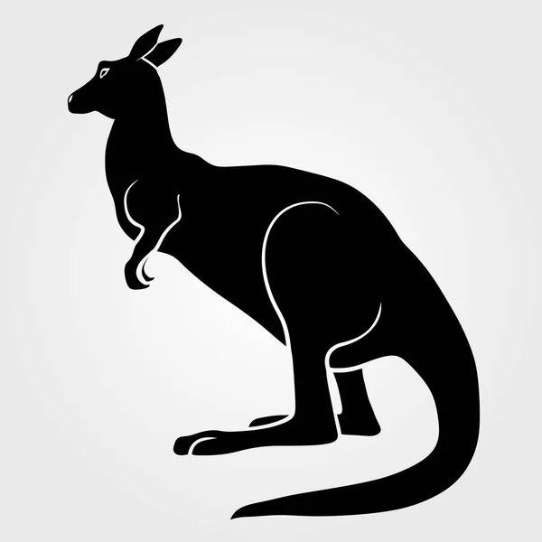 Kangaroo Icon Isolated White Background — Stock Vector