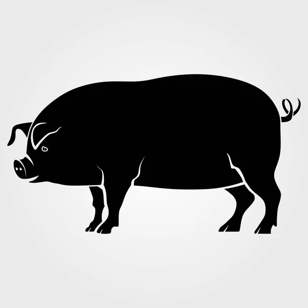 Pig Icon Isolated White Background — Stock Vector