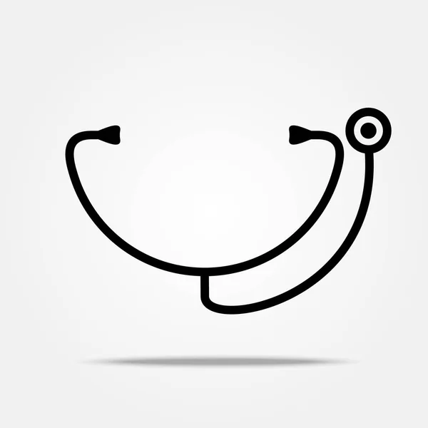 Stethoscope Icon Isolated White Background — Stock Vector