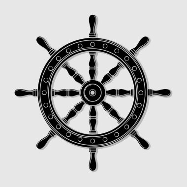 Gemi direksiyon. Vektör çizim.