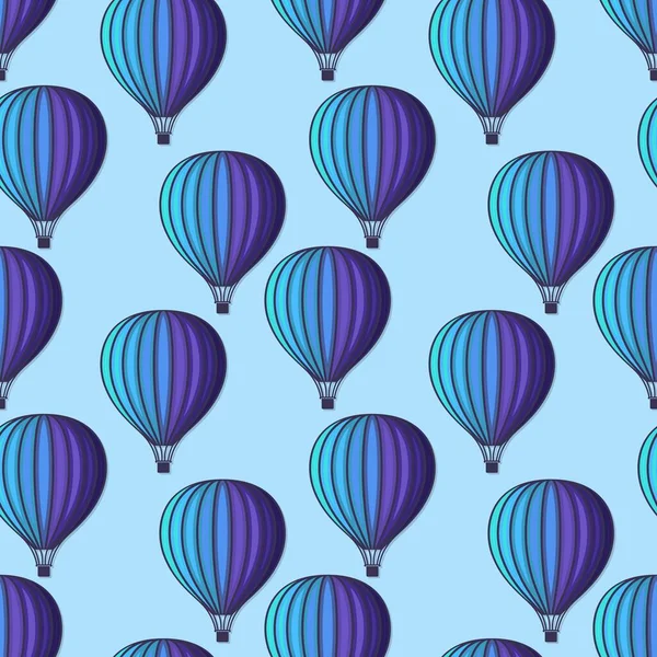 Nahtlose Muster mit Luftballons. Vektorillustration — Stockvektor