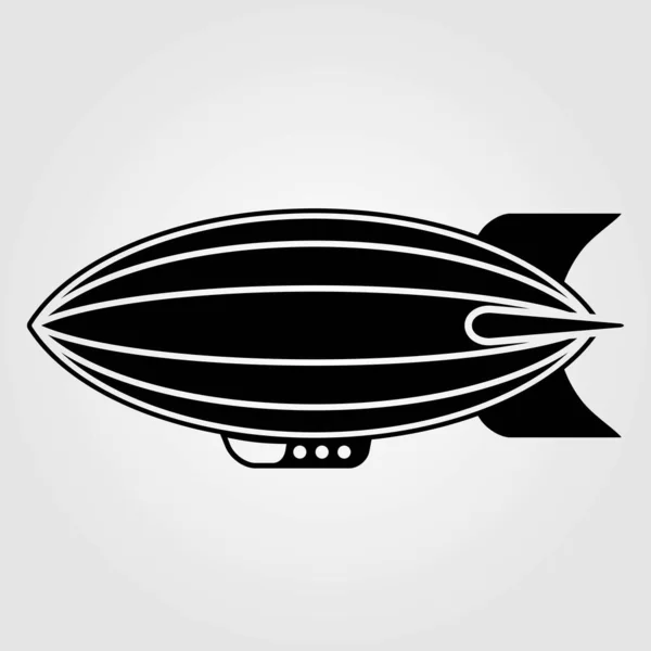 Airship icon isolated on white background. Vector illustration. — Stock Vector