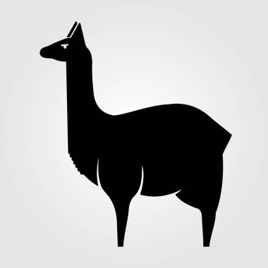Lama simgesi beyaz arkaplanda izole edildi