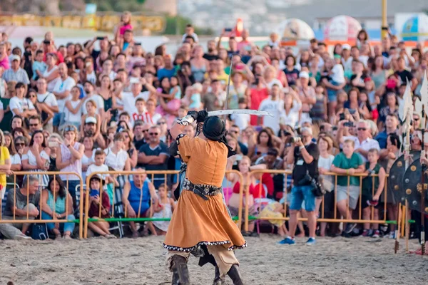 Spanien Denia Den Augusti 2019 Fira Mig Någon Festligheterna Morer — Stockfoto