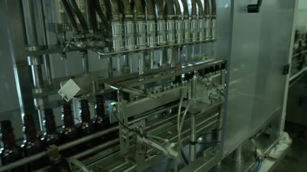 Производство лекарств в бутылках — стоковое видео