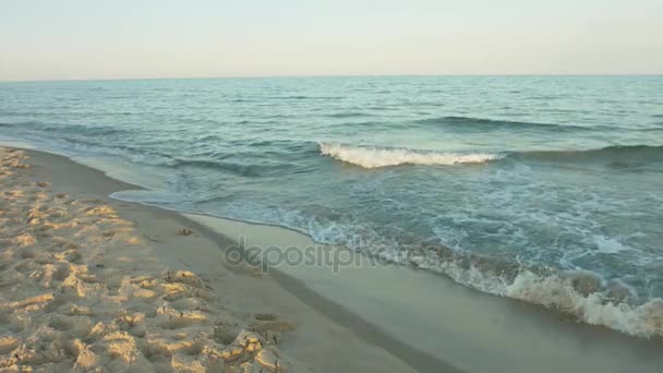 La vista de la playa y vistas al mar — Vídeo de stock