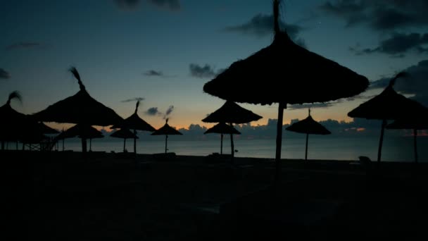 Beau lever de soleil sur la mer — Video