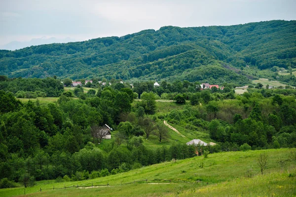 Dağlarda Ukraynalı Köyü. — Stok fotoğraf