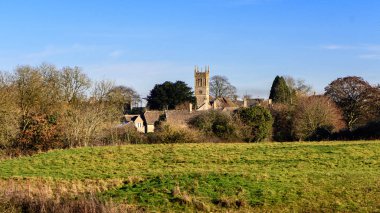 Colerne with Church of St. John the Baptist, Wiltshire clipart