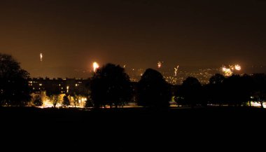 Havai fişek görüntüler çevresinde Bath, Somerset, İngiltere