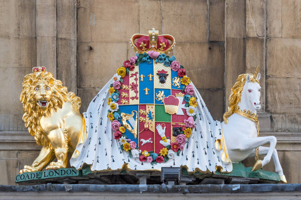 Coat of Arms of Queen Charlotte in coade stone