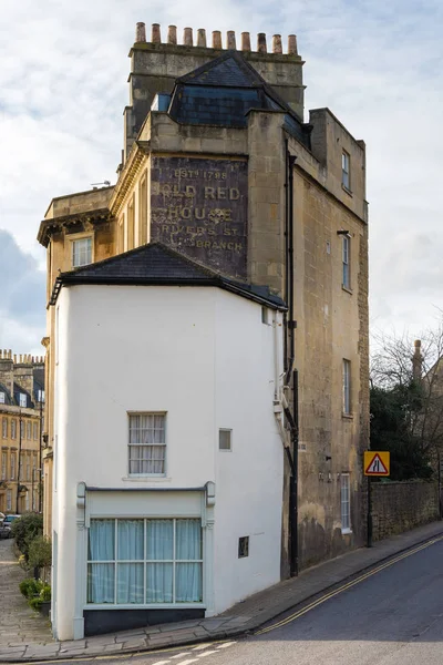 Cartel fantasma de Old Red House en Bath, Reino Unido — Foto de Stock