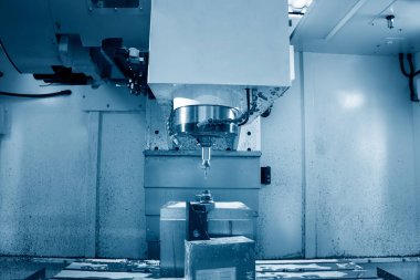 Freze kesme metal işleme işlemi. Hassas endüstriyel Cnc metal detay değirmen Fabrikası'nda tarafından işleme