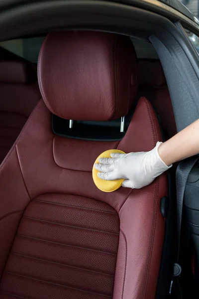 Araba serisi ayrıntılı: kırmızı araba koltuk Temizleme