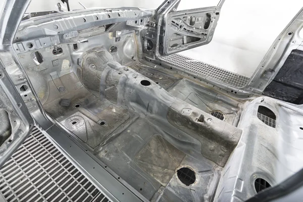 Auto body repair series: Car interior being prepared before repaint — Stock Photo, Image