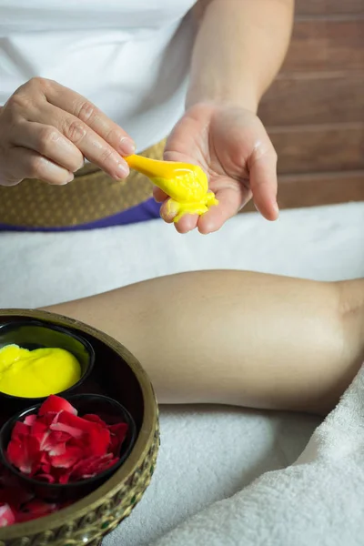 Massage Series Leg Scrub Massage — Stock Photo, Image