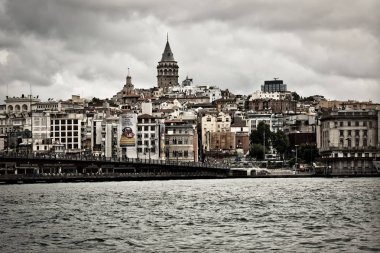 Istanbul, Türkiye - 28 Mayıs, 2017:View Galata bölgesi acros için