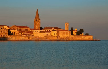 Porec tarihi kent görünümüne, Hırvatistan'ın ünlü turizm