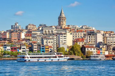 ISTANBUL, TURKEY - October 9th, 2019: Genuine architecture along the banks of Bosphorus, popular travel destination and significant passway between Europe and Asia. Bosphorus cruise.