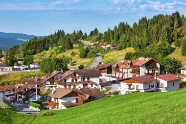 Gallio, Vicenza, İtalya 'nın Panoramik Manzarası. 