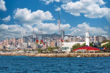 ISTANBUL, TURKEY - October 9th, 2019: Genuine architecture along the banks of Bosphorus, popular travel destination and significant passway between Europe and Asia. Bosphorus cruise.