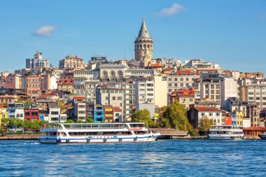 ISTANBUL, TURKEY - October 9th, 2019: Genuine architecture along the banks of Bosphorus, popular travel destination and significant passway between Europe and Asia. Bosphorus cruise.