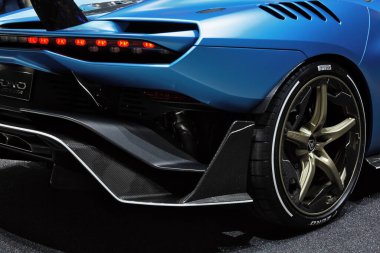 GENEVA, SWitzERLAND - 7 Mart 2018: İtalya Tasarımı Zerouno Targa İtalya Tasarım Otomobili sergi sahasında Palexpo 'da 88. Cenevre Uluslararası Motor Fuarı