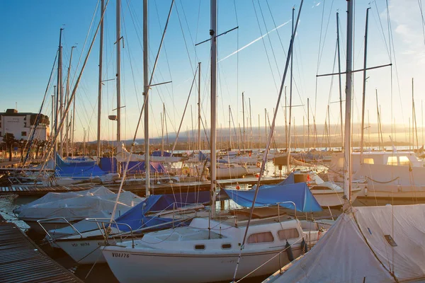 Morges Switzerland March 7Th 2018 Early Morning Marina Lake Geneva — стокове фото