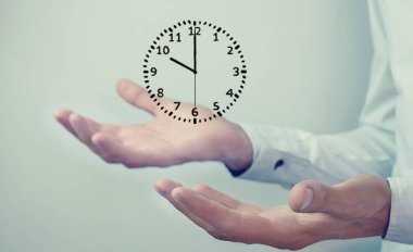 İşadamı holding saat. İş zaman yönetimi 