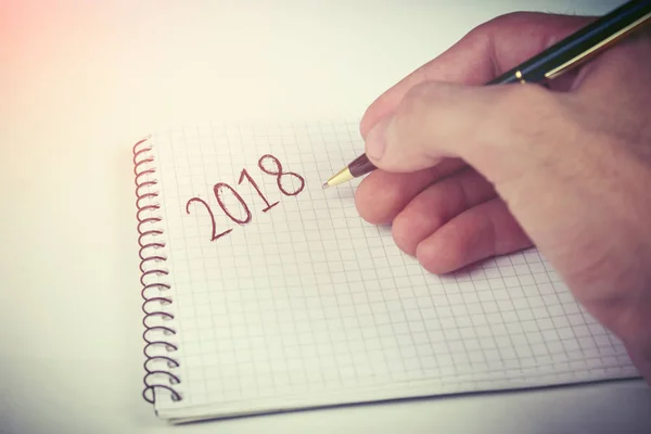 2018 year goals list — Stock Photo, Image