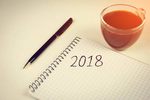 2018 year goals list — Stock Photo, Image