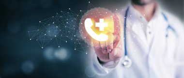 Doktor çağrı düğmesine basar.