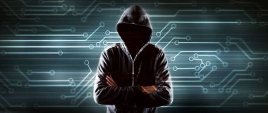 Siber güvenlik, kapüşonlu bilgisayar korsanı
