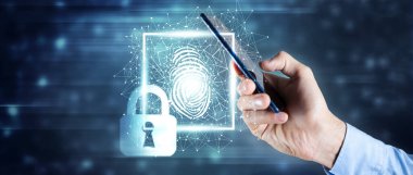 Parmak izi taraması güvenlik erişimi sağlar .