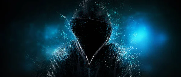 Cybersecurity Computer Hacker Met Hoodie — Stockfoto