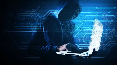 Siber güvenlik, kapüşonlu bilgisayar korsanı