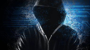 Siber güvenlik, kapüşonlu bilgisayar korsanı