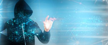 Siber güvenlik, kapüşonlu bilgisayar korsanı