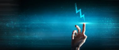 Şimşek simgesi. Enerji ana hatları